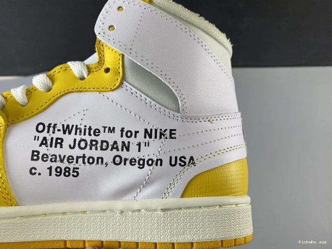 1 NRG AQ0818-149 Yellow-Cone Powder Off-White Dark Jordan x Air White 0816
